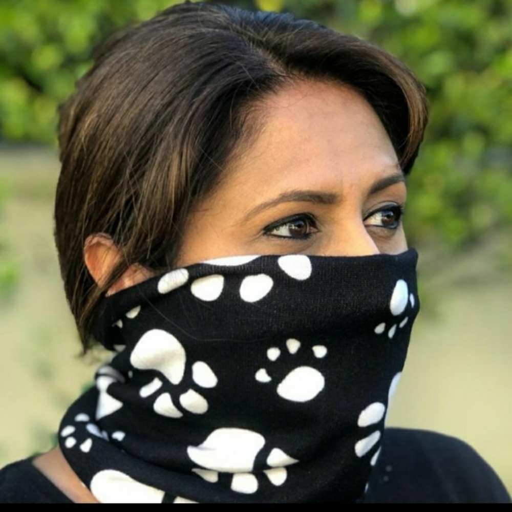 Paw Print Face Covering/scarf